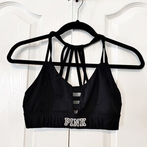 Pink by Victoria Secret Ultimate Unlined Sport Bra Size Small Black